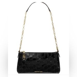 Michael kors Empire Logo Patent Medium Chain-Link Pouchette